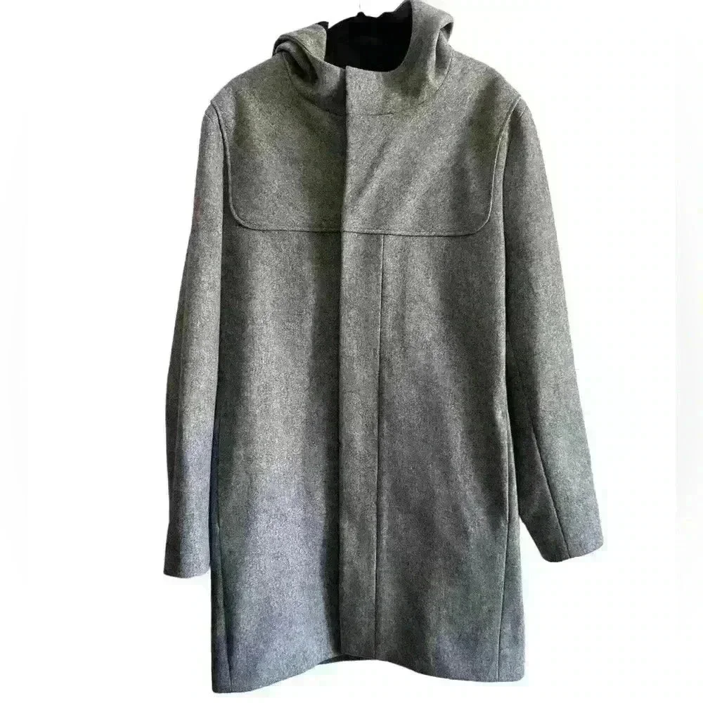 COS Men's Tailored Coat Grey Wool Size 36r